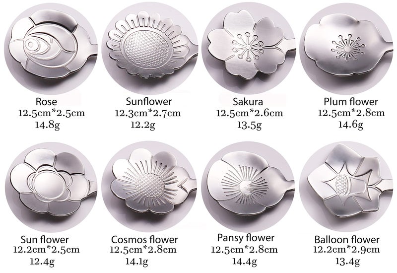 ESRISE 16 Pcs Teaspoon Tea Spoons, ESRISE Stainless Steel Cute Coffee Spoon for Tea Party Decorations (Silver) - Image 3